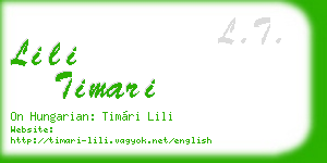 lili timari business card